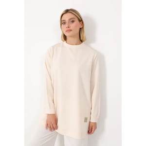 Basic Bisiklet Yaka Armalı Kısa Tunik