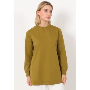 Basic Bisiklet Yaka Armalı Kısa Tunik