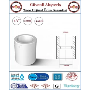 PPRC Manşon - 20mm - 5 Adet