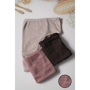 Kadın 3'lü Fitilli Pamuklu Külot