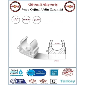 PPRC Tekli Kelepçe - 20mm - 5 Adet