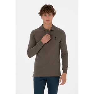 U.S. Polo Assn. Erkek Regular Fit Polo Yaka Vizon Basic Sweatshirt 50307757-VR052