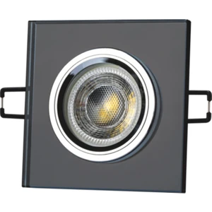 10 Adet Kare Siyah Cam Spot Ampul ve Duy Dahil CT-6647