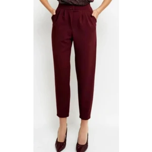 Çift Düğmeli Havuç Model Bilek Boy Kadın Kumaş Pantolon