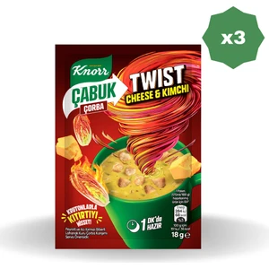 Çabuk Çorba Twist Cheese Kimchi - (3 Adet)
