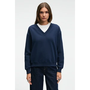 ARINEL Kadın V Yaka Regular Fit Lacivert Sweatshirt