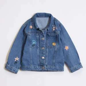 Ozzy Kids Kız Çocuk Nakışlı Kot Ceket