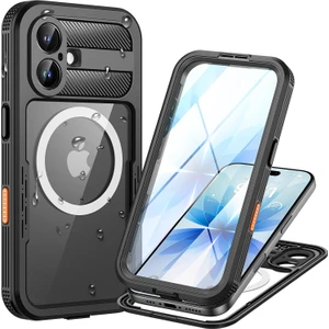 M.TK Moveteck Apple iPhone 17 Uyumlu Kılıf Su Geçirmez Tam Korumalı Magsafe'li 360 Darbeye Dayanıklı Toz Geçirmez Kapak