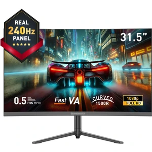 Gamebooster GB-32C240FP 32" 240Hz Fast Va 0.5ms Fhd 1*hdmı-1*dp Rgb Oynar Ayak Curved Gaming Monitör