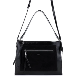 Tamer Tanca Kadın Suni Deri Siyah Kol Çantası 1003 2030 Bn Cnt SK25-26 Sıyah/sıyah Suet