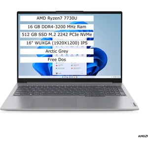 16" Thınkbook 16 G6 21KK000WTR Ryzen 7 7730U-16GB RAM-512GB Nvme-Fdos