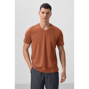 Tommy Life Tarçın Basic Kısa Kol Standart Kalıp V Yaka Erkek T-Shirt - 87912