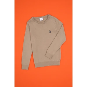 U.S. Polo Assn. Erkek Çocuk Açık Haki Basic Kazak 50315586-VR183