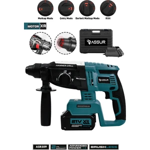 21V Bakır Sargılı Kömürsüz Motor Darbeli Çift Akülü Şarjlı Kırıcı Delici