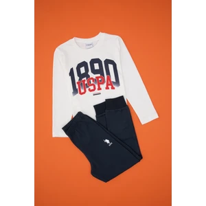 U.s. Polo Assn. Erkek Çocuk Beyaz Pijama Takım 50318565-VR013