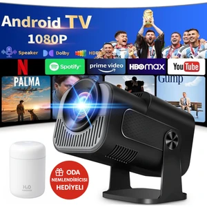 4K Full Hd 1080P Taşınabilir Projektör Oda Nemlendiricisi Hediyeli– 270° Döner Tasarım, Wifi 6 & Bluetooth 5.2, Otomatik Düzeltme, HDMI & USB Girişli