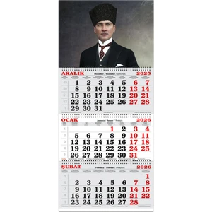 Keskin Color Keskin 2026-3 Aylık Spiralli Jumbo Denizci Takvim-Atatürk 1