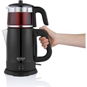 Çay Makinesi 1.8 L Kapasite Çelik Gövde Siyah Renk Hızlı Demleme Teknolojisi