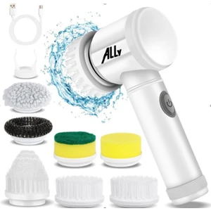 Magic Brush 5in1 Fırça Başlıklı Şarjlı Temizleme Fırçası Banyo/fayans/zemin Temizleyici