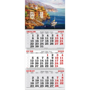 Keskin Color Keskin 2026-3 Aylık Spiralli Jumbo Denizci Takvim-Yelkenli