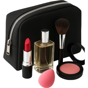 NS Reliable Voice Clutch Seyahat Makyaj Organizeri Kozmetik Çantası Kumaş - 250 Siyah