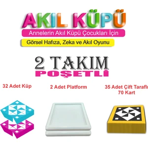 Alay Ticaret Akıl Küpü 2'li Set - Görsel Hafıza, Zeka ve Akıl Küpleri ( Qbitz Q-Bitz Q-Smart Q Smart Küp Oyunu )