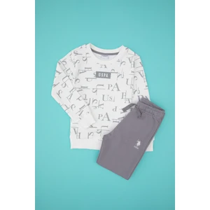 U.s. Polo Assn. Erkek Çocuk Beyaz Pijama Takım 50318691-VR013