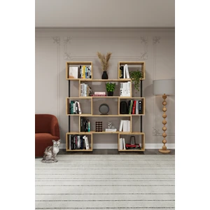 Asratrend Dk-02 Dekoratif Modern Kitaplık – Duvar/köşe Modüler Şık Tasarım, Salon & Ofis Kitaplığı