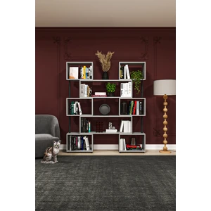 Asratrend Dk-02 Dekoratif Modern Kitaplık – Duvar/köşe Modüler Şık Tasarım, Salon & Ofis Kitaplığı