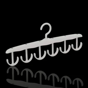 Tg Tek-İş Global 6 Kancalı Yer Tasarruflu Dolap Içi Askı – Pratik Plastik Düzenleyici Aparat | Elbise ve Aksesuar Askısı Dolap Organizeri