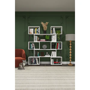 Asratrend Dk-02 Dekoratif Modern Kitaplık – Duvar/köşe Modüler Şık Tasarım, Salon & Ofis Kitaplığı