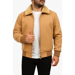 Erkek Kaşe Mont Kürklü Yaka Astarlı Fermuarlı Kışlık Ceket – Plus Scorpion