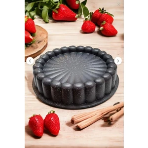 Granit Döküm 26CM Tart Kalıbı Siyah Dilimli Turta Kalıbı Kek Kalıbı