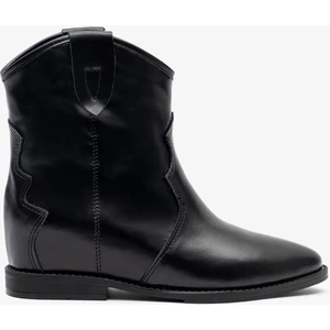 Louis Cardy Concus Siyah Deri Kadın Gizli Topuk Bot