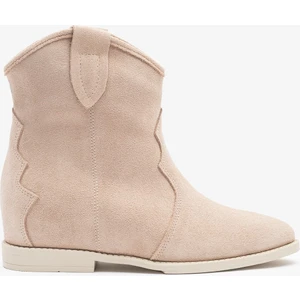 Louis Cardy Concus Bej Süet Deri Kadın Gizli Topuk Bot