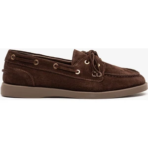 Louis Cardy Rana Kahverengi Süet Deri Kadın Loafer