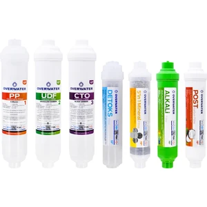 OverWater Kapalı Kasa Su Arıtma Cihazı 7 li Inline Filtresi Seti Aşamalı ( Membransız Set ) FIN70MAD