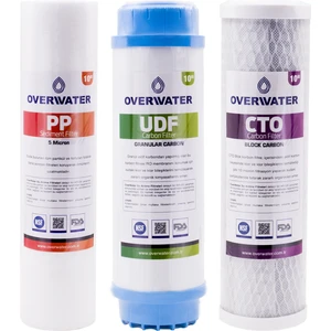 OverWater Açık Kasa Su Arıtma Cihazı 3 'lü Filtresi Seti Aşamalı ( Membransız Set ) FKN3