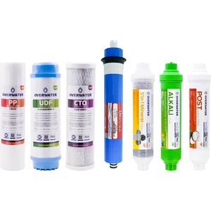 OverWater Açık Kasa Su Arıtma Cihazı 7 Li Filtre Seti 11 Aşamalı Özel Sarım Membran Filtre