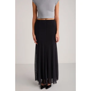 Avra Kadın Siyah Tül Maxi Boy Uzun Siyah Etek