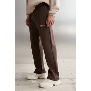 Freddy Erkek Regular Fit Yumuşacık Kumaşlı Baskılı 3 Cepli Acı Kahve Eşofman Altı