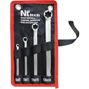Nt Tools 4E0624 E-Torx Çift Uçlu Anahtar Seti 4 Parça