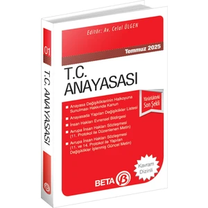 Beta Yayınevi T.c. Anayasası Temmuz 2025