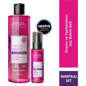 Urban Care Intense Keratin Zayıf ve Yıpranmış Saçlara Özel Onarıcı Saç Bakım ŞAMPUANI-350ML-SERUM Hediye