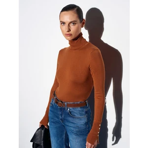 1268 Balıkçı Yaka Kazak-Karamel