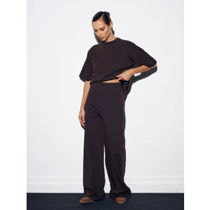 71925 Beli Lastikli Bol Pantolon-Koyu Kahve