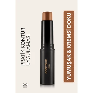 Yumuşak Formüllü ve Mat Bitişli Stick Contour Pratik Kalem Kontür (002 Orta Ton) 8690604554867