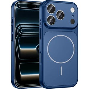 iPhone 17 Pro Kılıf Ata M-Safe Şarj Özellikli Kamera Korumalı Formen Kapak - Mavi