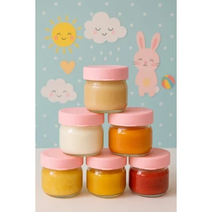 ForKids SIZDIRMAZ41 ml 6lı Cam Saklama Kabı Pembe