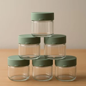 Sızdırmaz 41 ml 6lı Cam Kavanoz Mit Yeşil